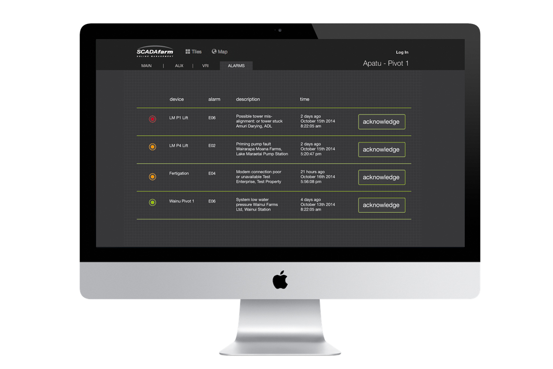 Waterforce/SCADAFarm app design